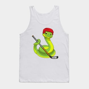 Snake at Ice hockey with Ice hockey stick Tank Top